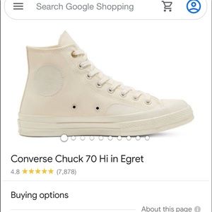 Converse Chuck 70 Hi in Egret